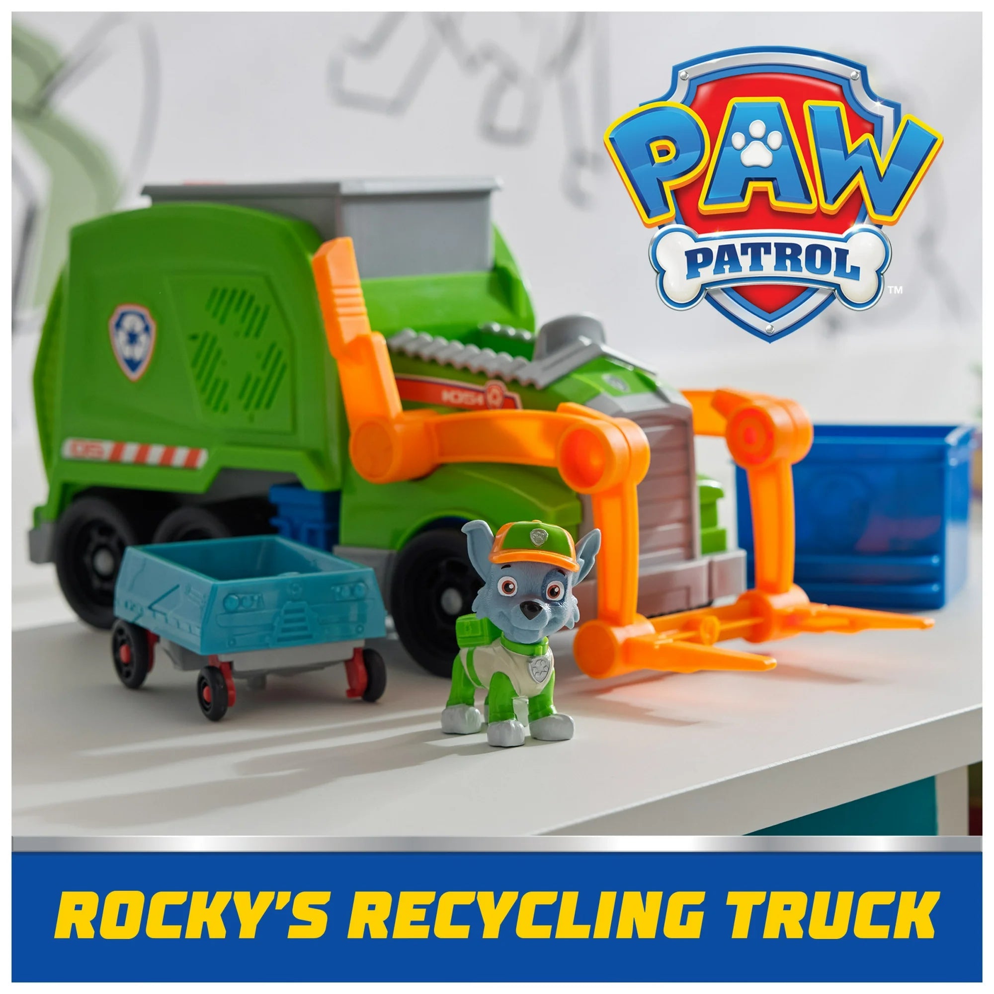 Paw Patrol Rocky's Crush n" Roll Recycling Truck