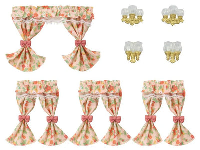 Sylvanian Families Wall Lamps And Curtains Set