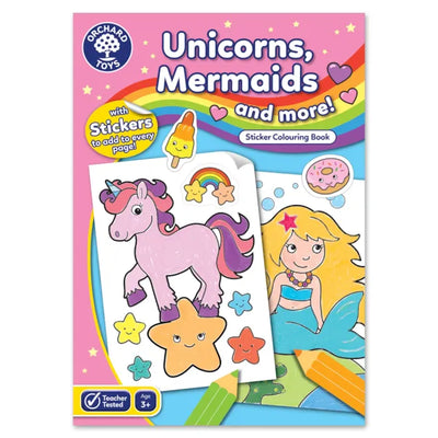 Orchard Toys Unicorns, Mermaids And More Sticker Colouring Book
