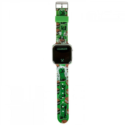 Minecraft LED Watch Green Strap