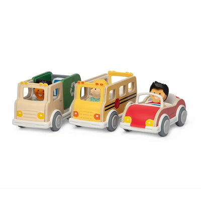 Melissa & Doug Cherrylane Wooden Toy Vehicles And Play Figures
