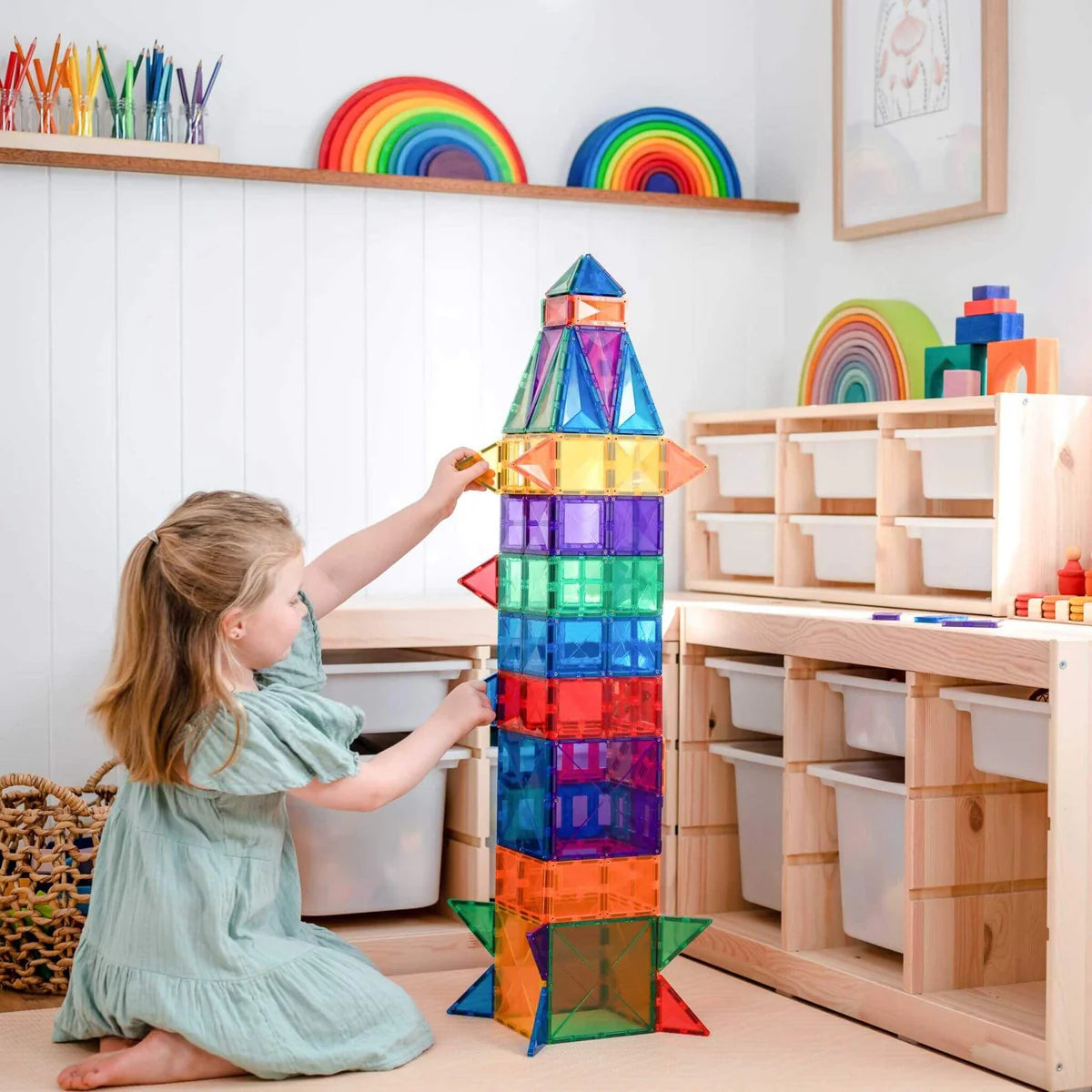 Connetix magnetic Tiles Rainbow Creative Pack 102pc