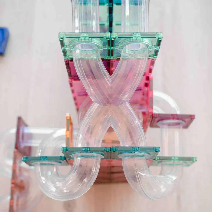 Connetix Magnetic Tiles  Pastel Ball Run Expansion Pack 80pc