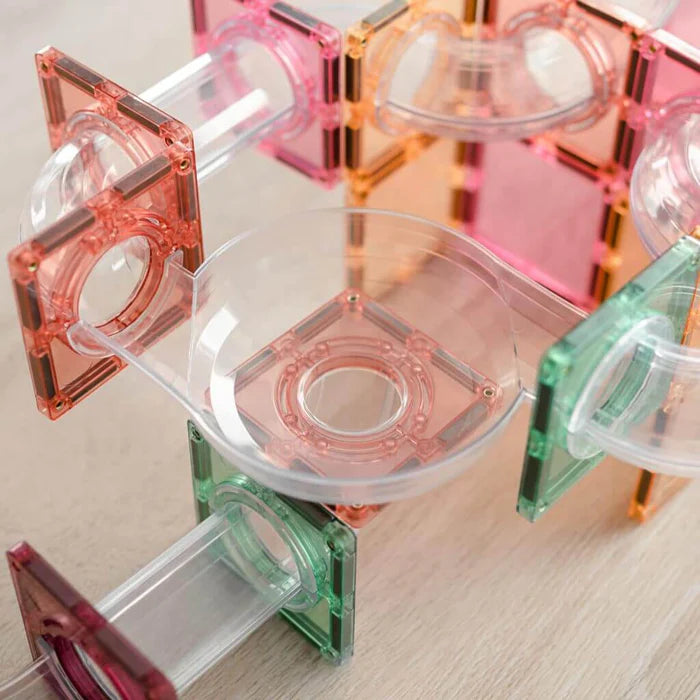 Connetix Magnetic Tiles  Pastel Ball Run Expansion Pack 80pc