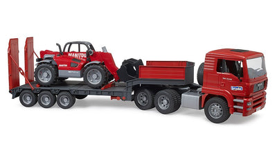 Bruder MAN TGA Truck With Loader And Manitou Telehandler 1:16