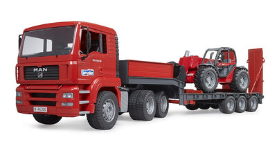 Bruder MAN TGA Truck With Loader And Manitou Telehandler 1:16