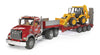 Bruder Mack Granite Truck With Low Loader And JCB Digger