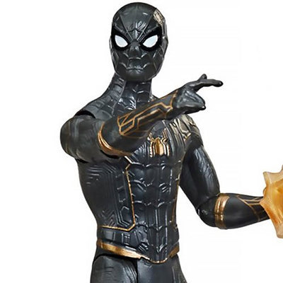 SpiderMan 6" Figure Black Suit Spiderman With Web Gear Accessory