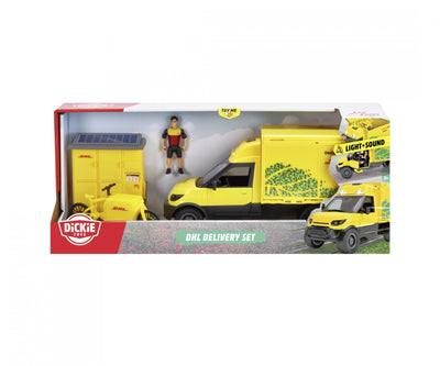 Dickie DHL Delivery Truck And Accessory Playset