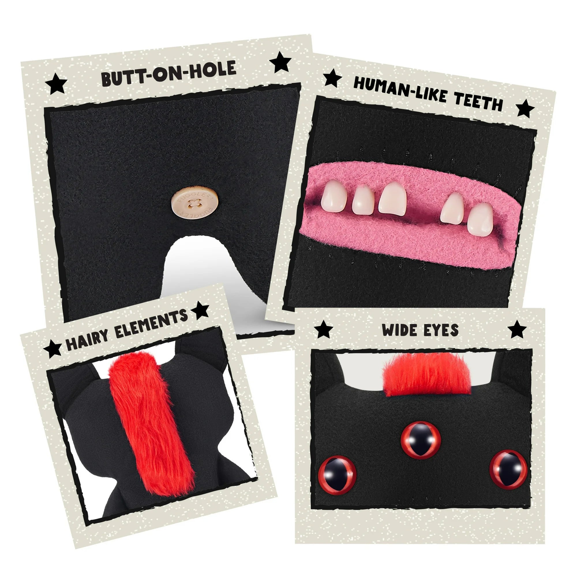 Fuggler Hairy Fuggs 9" Funny Ugly Monster Soft Toy Reek-o