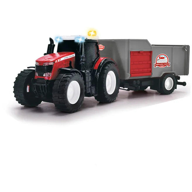 Dickie Massey Ferguson Farm Tractor And Trailer With Light And Sound