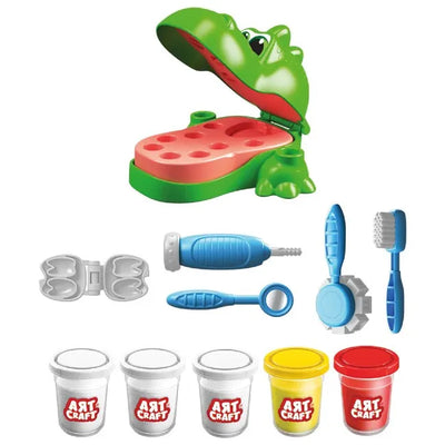 Kiddy Dough Dino Dentist Playset