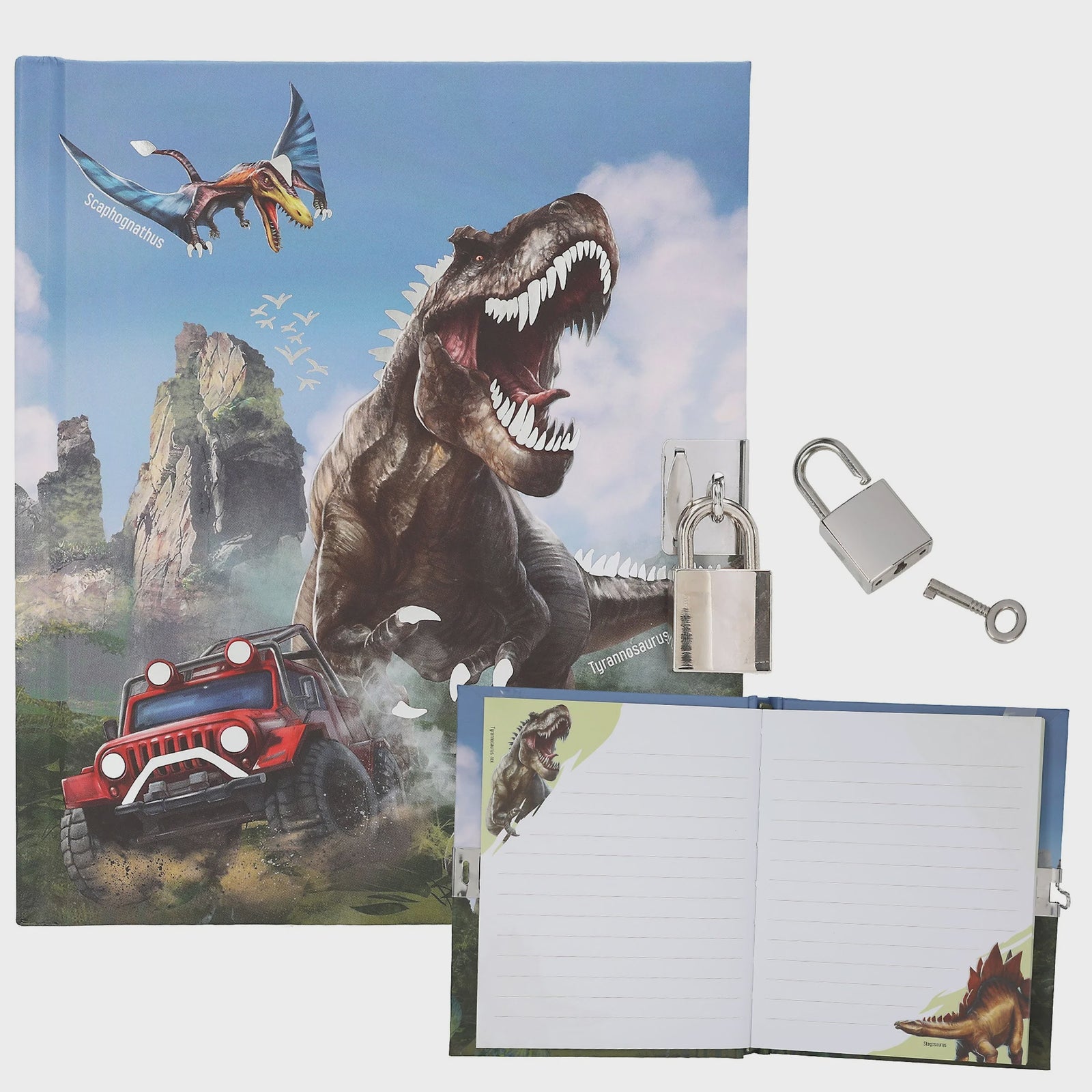 Dino World Dinosaur Themed Diary With Padlock