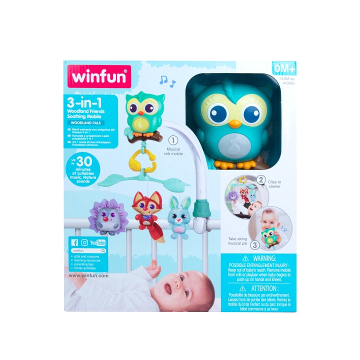 Winfun 3 In 1 Woodlands Friends Soothing Mobile