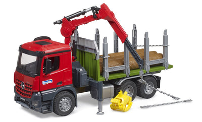 Bruder MB Acros Timber Truck With Crane And Logs