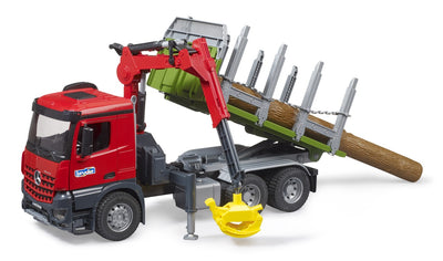 Bruder MB Acros Timber Truck With Crane And Logs
