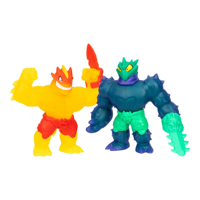 Heroes Of Goo Jit Zu Meteor Madness Twin Pack Stretchy Flame Blazagon vs Mushy Cacticus