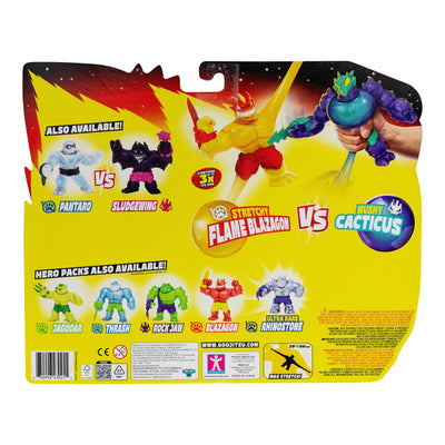 Heroes Of Goo Jit Zu Meteor Madness Twin Pack Stretchy Flame Blazagon vs Mushy Cacticus