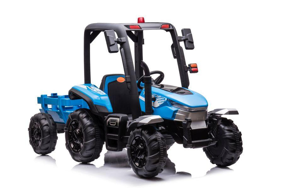 Kayto AgriPower 24v Tractor With Trailer Blue
