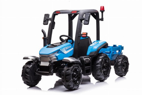Kayto AgriPower 24v Tractor With Trailer Blue