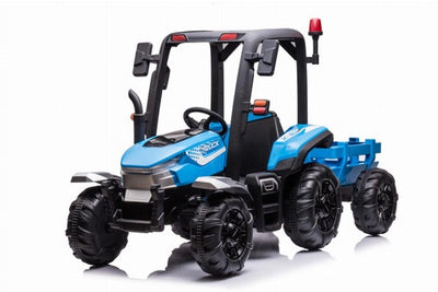 Kayto AgriPower 24v Tractor With Trailer Blue