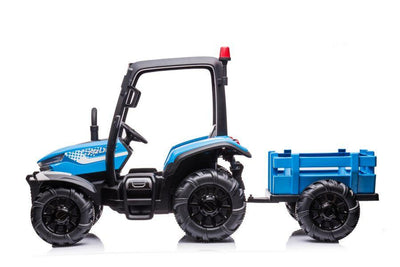 Kayto AgriPower 24v Tractor With Trailer Blue