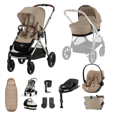 Cybex Gazelle S Bundle Almond Beige With Cloud G Car Seat And Base