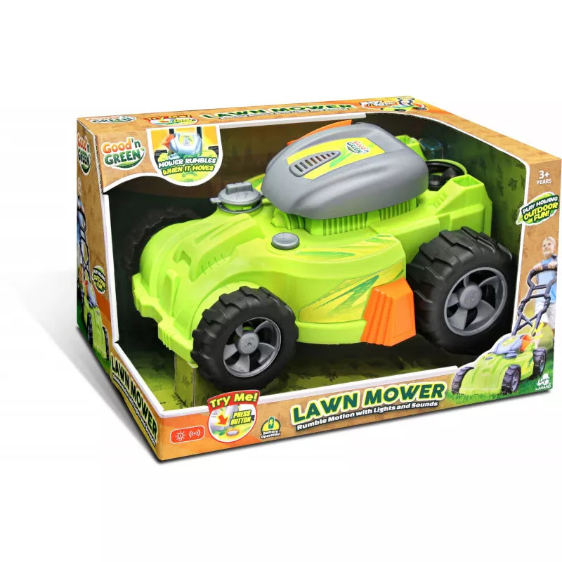 Good n' Green Rumble Motion Lawnmower With Light And Sounds 20" Tall