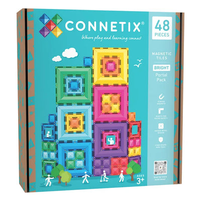 Connetix Magnetic Tiles Bright Portal Pack 48pc