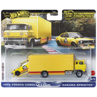 Hot Wheels Car Culture Team Transport 1972 Toyota Corolla Levin / Sakura Sprinter