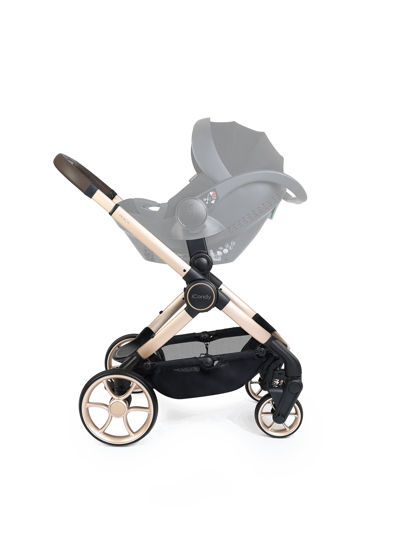 iCandy Peach 8 Stroller And Carry Cot With Accessories Biscotti Bundle