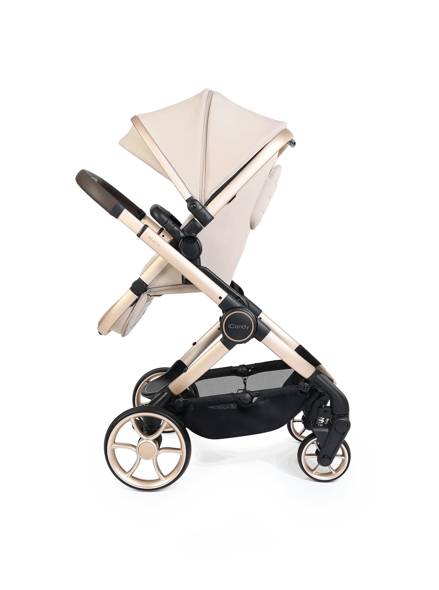 iCandy Peach 8 Stroller And Carry Cot With Accessories Biscotti Bundle