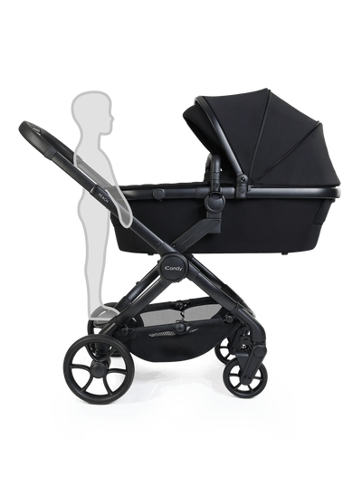 iCandy Peach 8 Stroller And Carry Cot With Accessories Bundle Black
