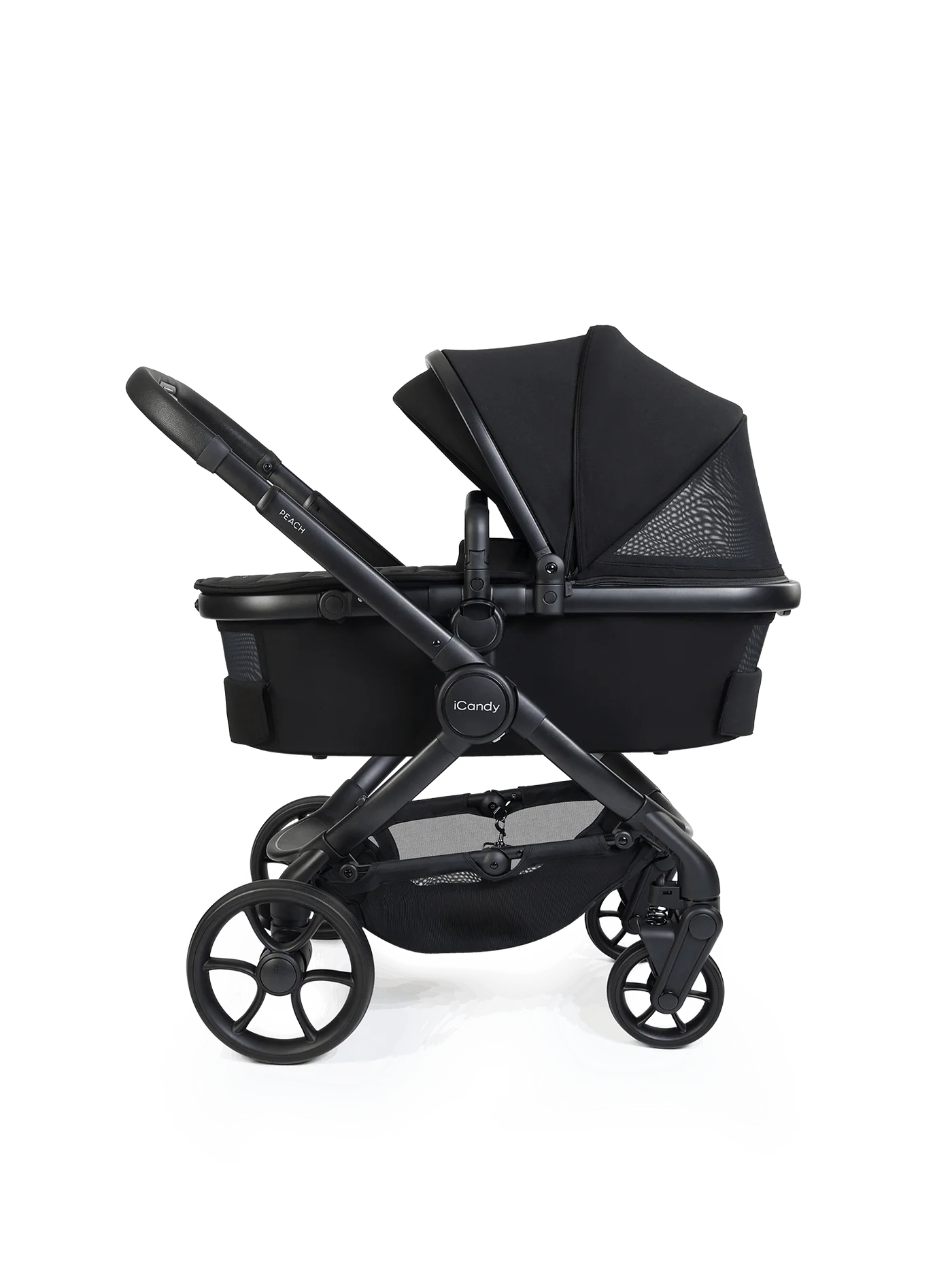 iCandy Peach 8 Stroller And Carry Cot With Accessories Bundle Black