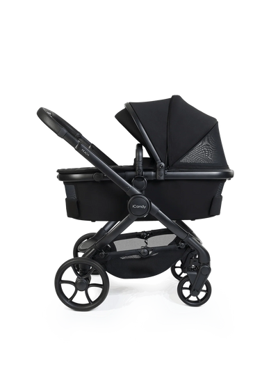 iCandy Peach 8 Stroller And Carry Cot With Accessories Bundle Black