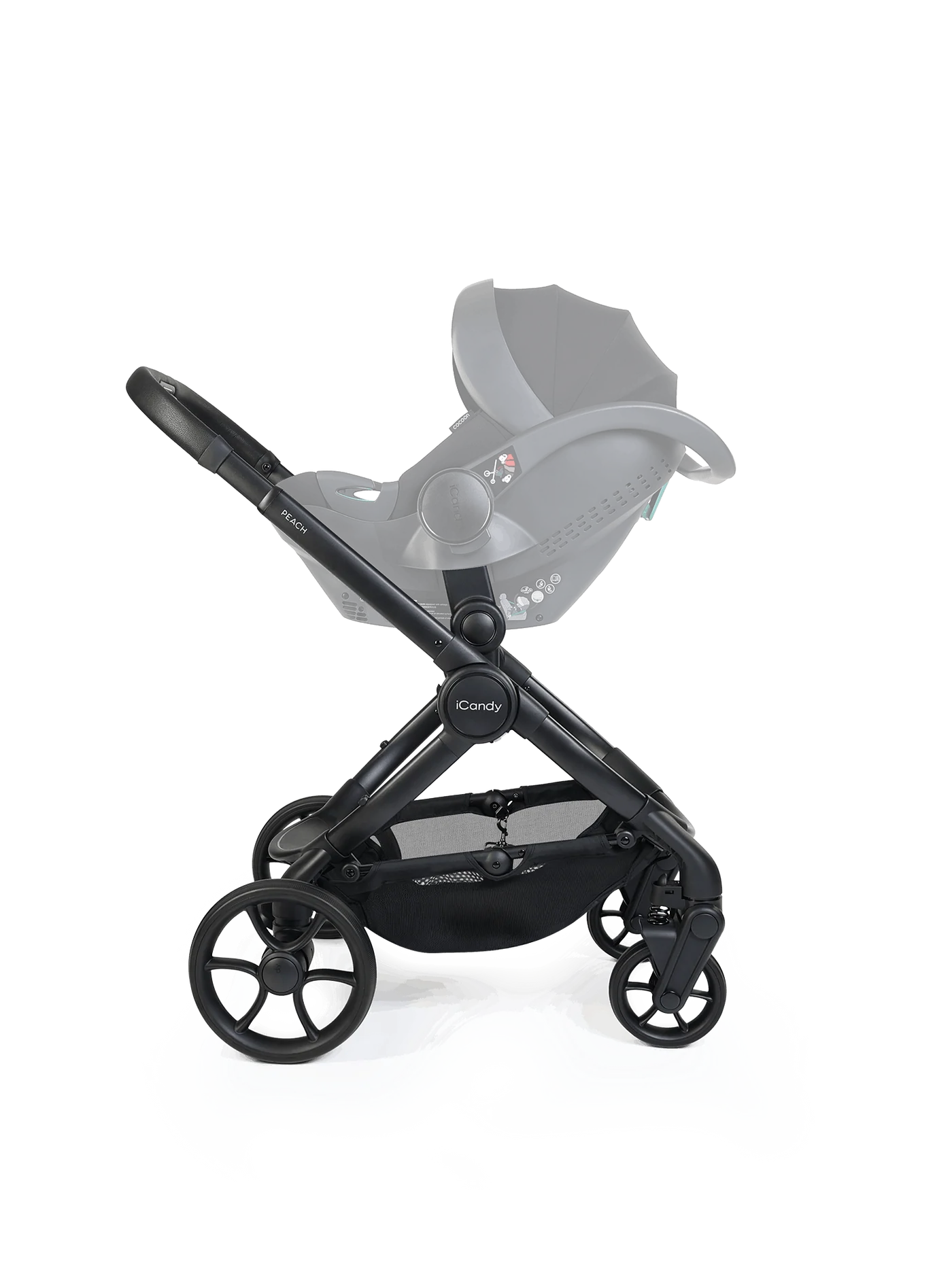 iCandy Peach 8 Stroller And Carry Cot With Accessories Bundle Black