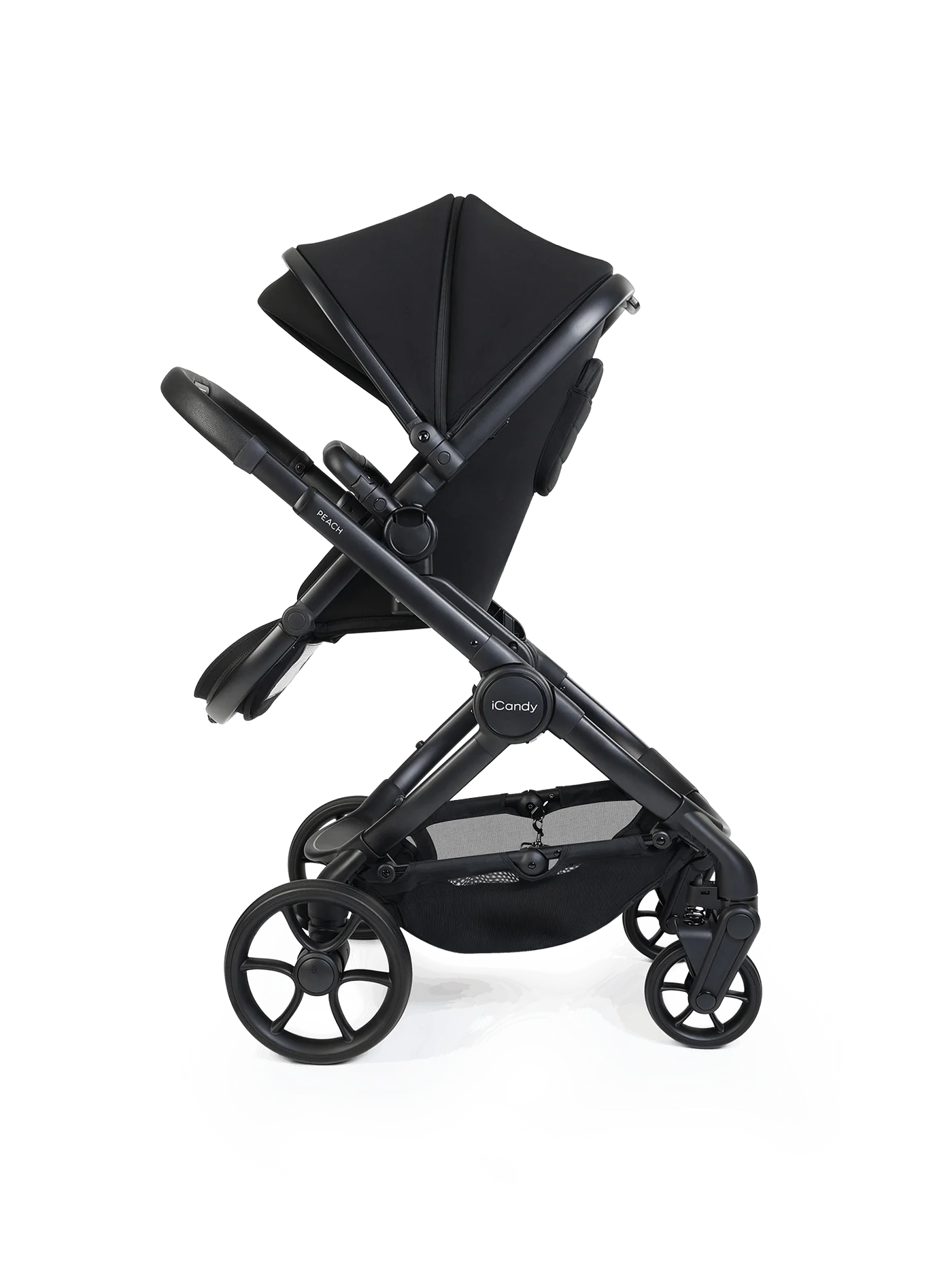 iCandy Peach 8 Stroller And Carry Cot With Accessories Bundle Black
