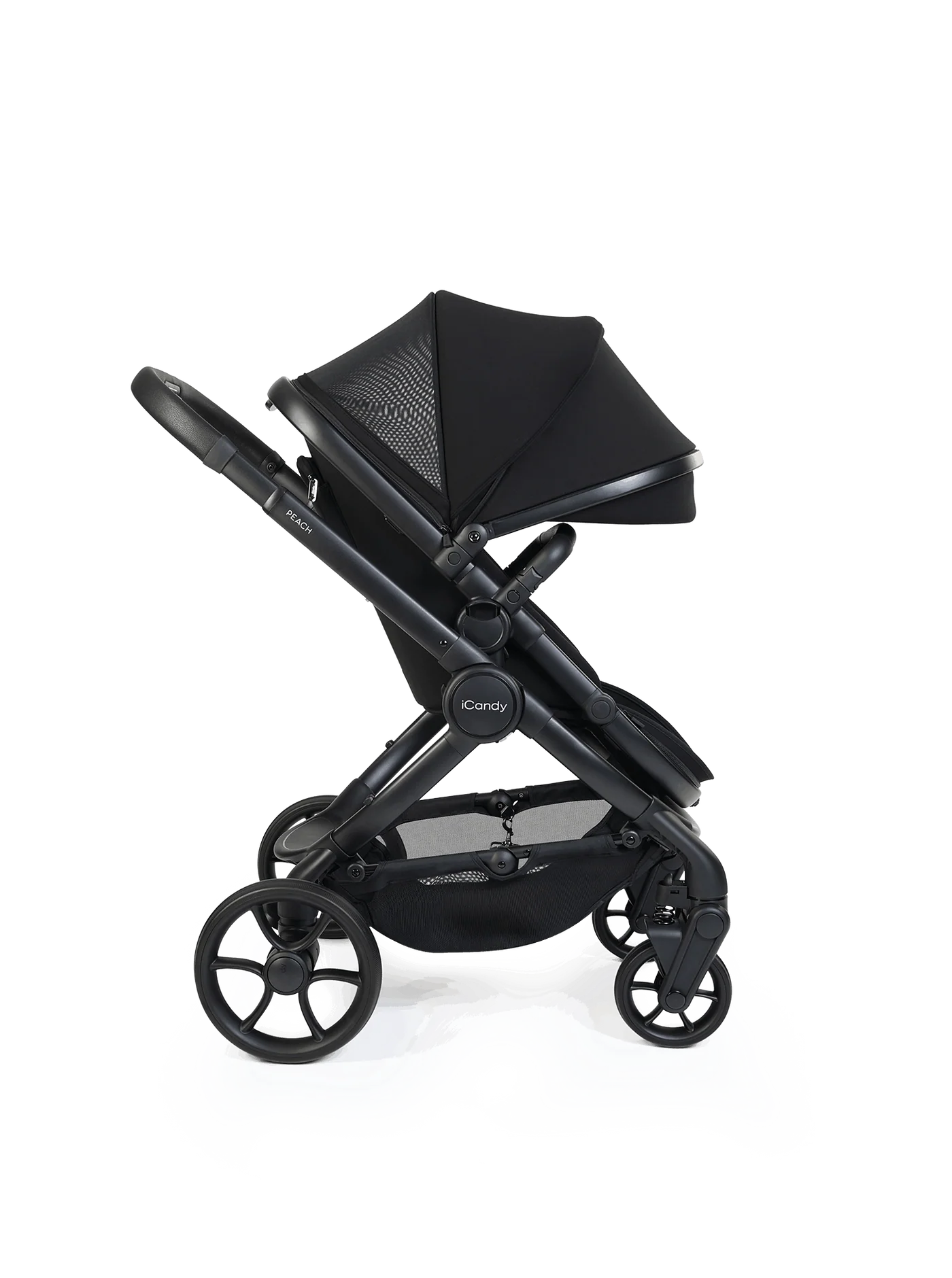 iCandy Peach 8 Stroller And Carry Cot With Accessories Bundle Black