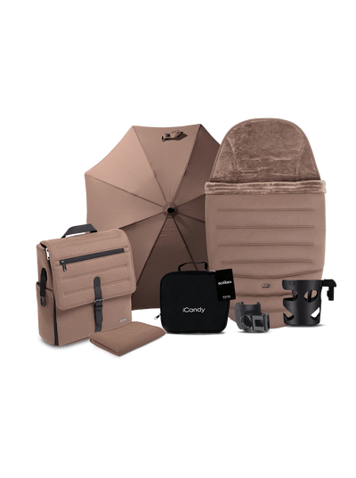 iCandy Peach 8 Stroller And Carry Cot With Accessories Coco Bundle