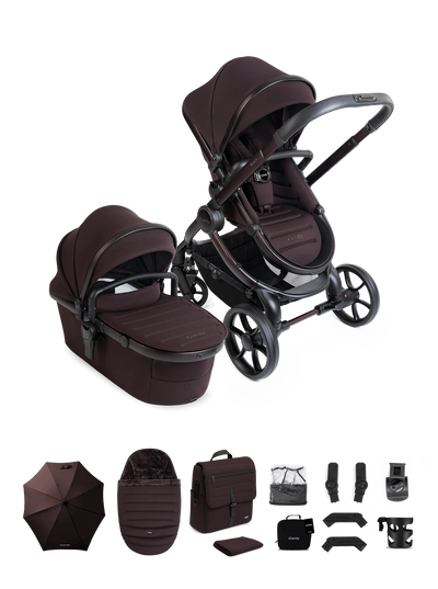iCandy Peach 8 Stroller And Carry Cot With Accessories Bundle Coffee Bean