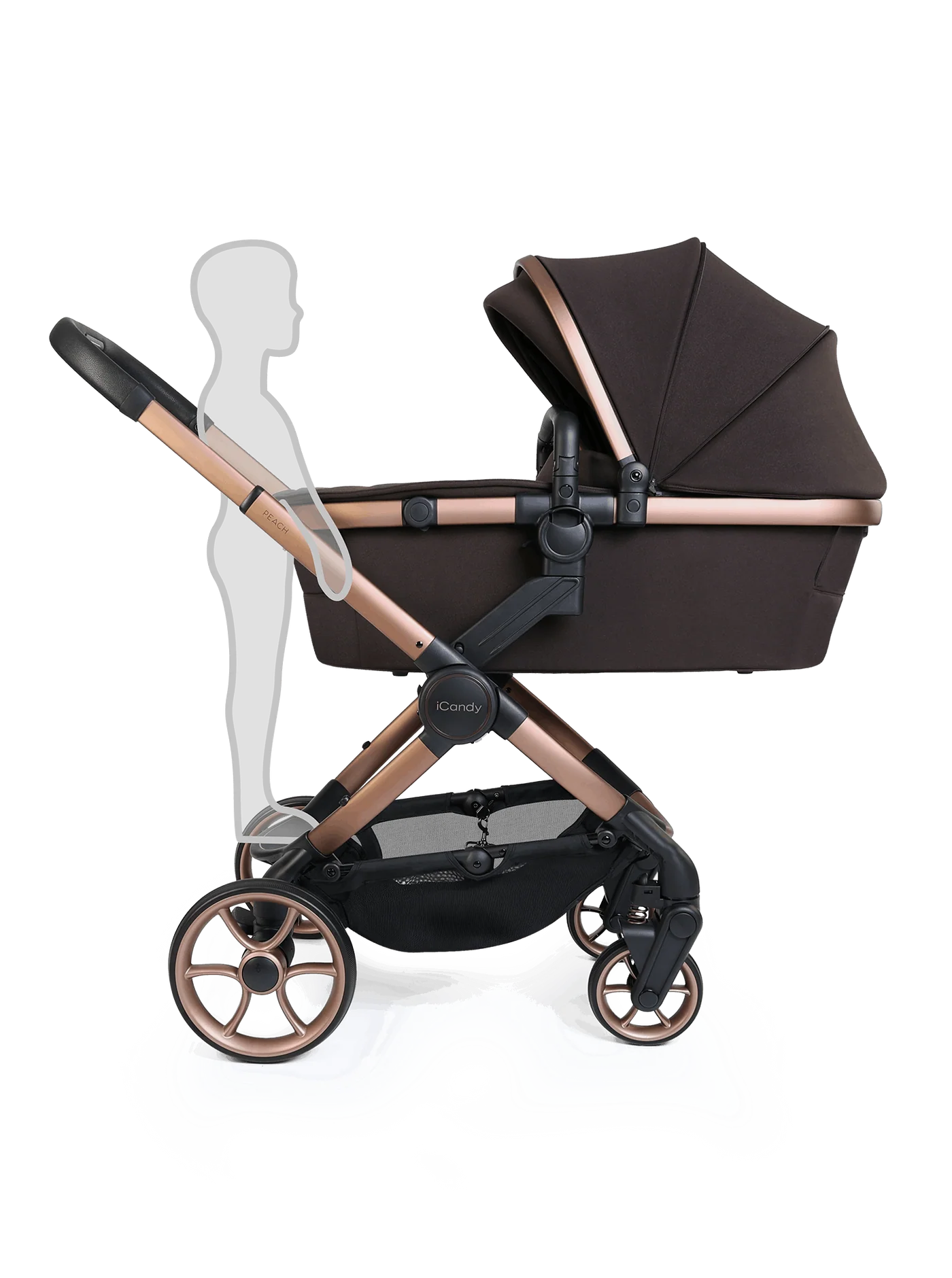iCandy Peach 8 Stroller And Carry Cot With Accessories Bundle Pecan