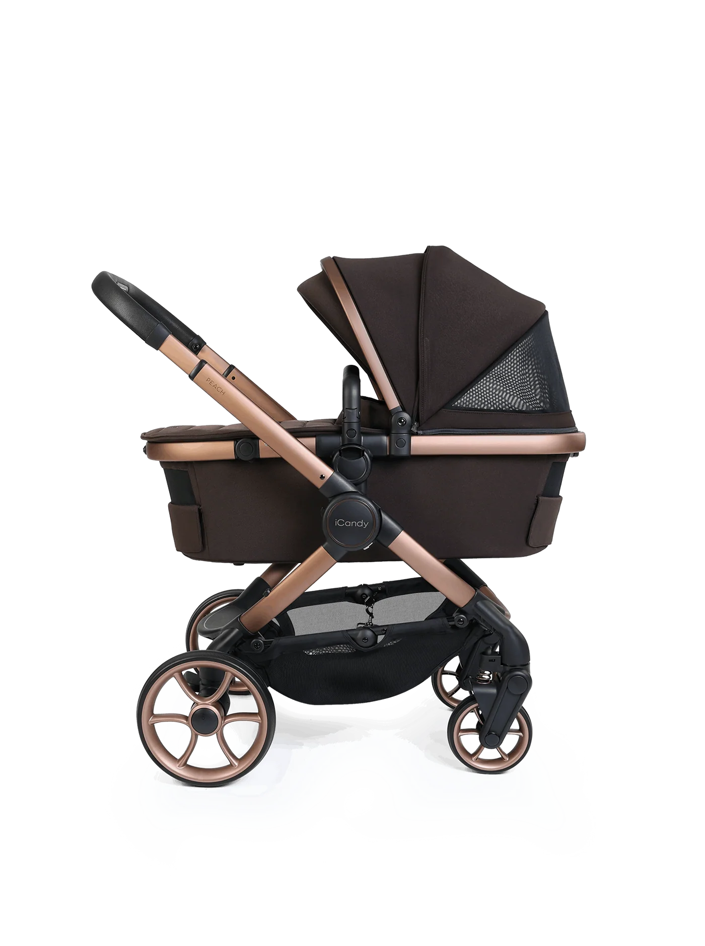 iCandy Peach 8 Stroller And Carry Cot With Accessories Bundle Pecan