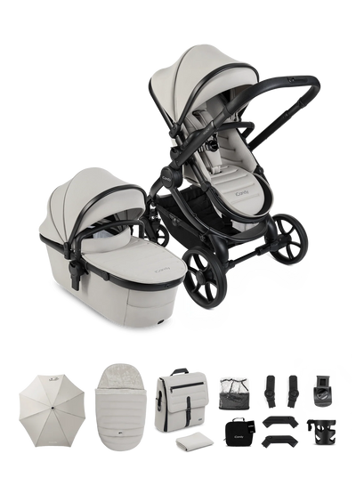 iCandy Peach 8 Stroller And Carry Cot With Accessories Bundle Taupe
