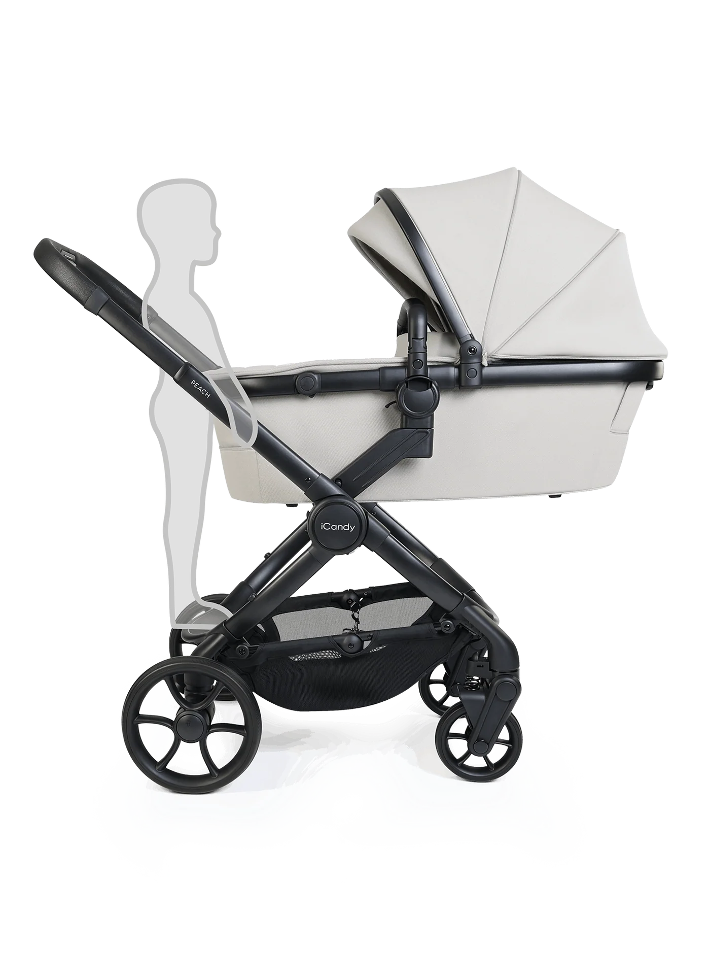 iCandy Peach 8 Stroller And Carry Cot With Accessories Bundle Taupe