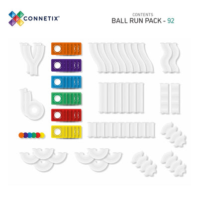 Connetix Magnetic Tiles Rainbow Ball Run Pack 92pc