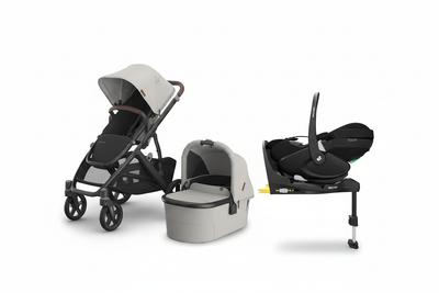 UppaBaby Vista V3 Savannah Bundle With Maxi Cosi Pebble 360 Car Seat And Isofix Base