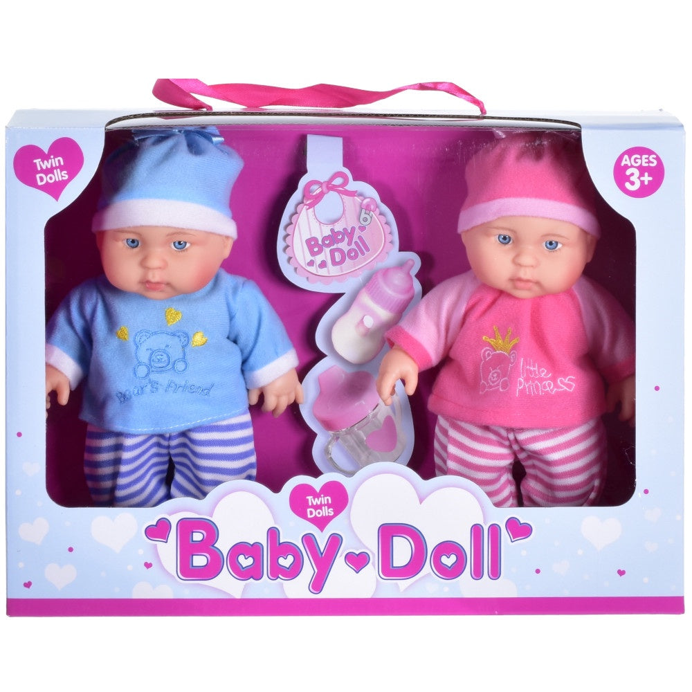 Baby Doll Twin Doll Baby Doll Set 9" Boy And Girl