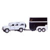 Kids Globe Horse Trailer And Jeep With 2 Horses Assorted Colours