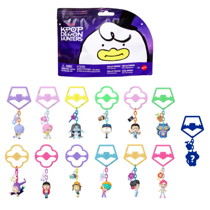 K-Pop Demon Hunters Hello Friend Collectable Keychain Figure Assorted