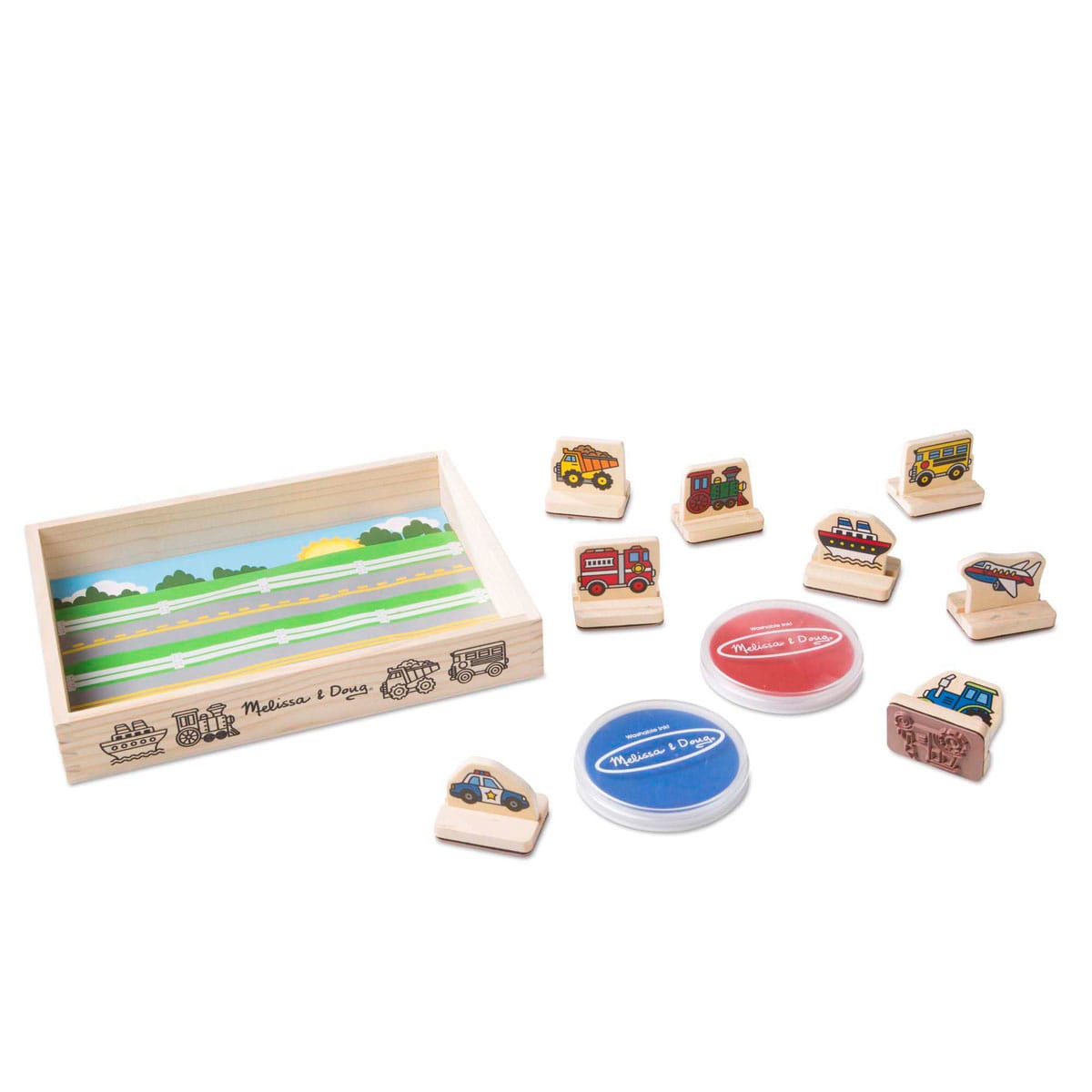Melissa & Doug My First Wooden Stamp Set Vehicles
